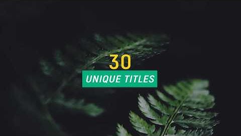 30 Minimal Titles. After Effects Project on Videohive.net