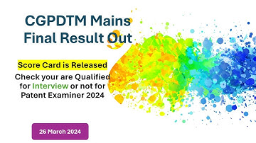 CGPDTM Final Mains Result Score Card #Interview Call 27 March 2024