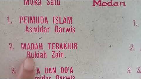 Madah Terakhir El Surayya By Rukiah Zain On LP/Vinyl