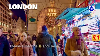 London Best Christmas Lights 2022 ⭐️ The Ritz Hotel London Christmas decorations | London Walk