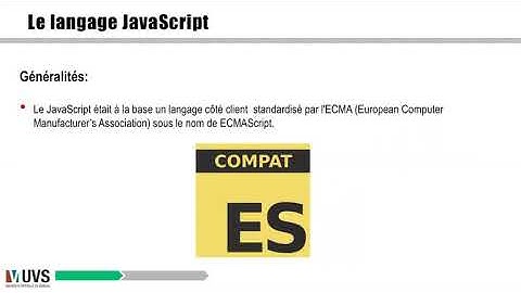 Les cours en javascript  de l