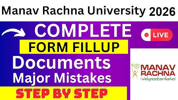 Manav Rachna University 2026 Application Form - Manav Rachna University Registration 2026