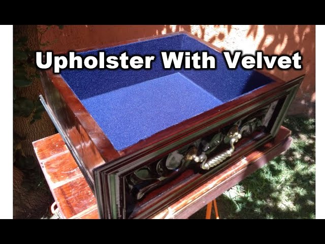 DIY Velvet Drawer Liners Tutorial: how to make velvet drawer lining!