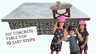 DIY Concrete Table Top | Countertop in 10 STEPS