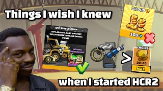 10 Things I Wish I Knew When I Started Hill Climb Racing 2 💡🤔