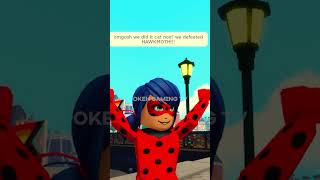 When Cat Noir Tries To Tell Ladybug He is Adrien (meme Roblox Miraculous Rp) #shorts