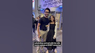 #zuhabkhan arrived with his wife #wanianadeem at premiere of Mega last Episode kbhi main kbhi tum