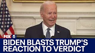 Biden Blasts Trump's Reaction To Verdict, Urges Middle East Cease-Fire Deal In Speech