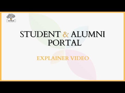 Explainer Video - CA Monk Student and Alumni Portal
