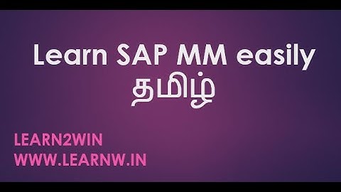 SAP MM in Tamil | sap in tamil | sap mm course in tamil | sap in tamil | basics sap mm #swaminath