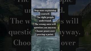Stop Over-Explaining Yourself | Choose Peace Instead. #shorts