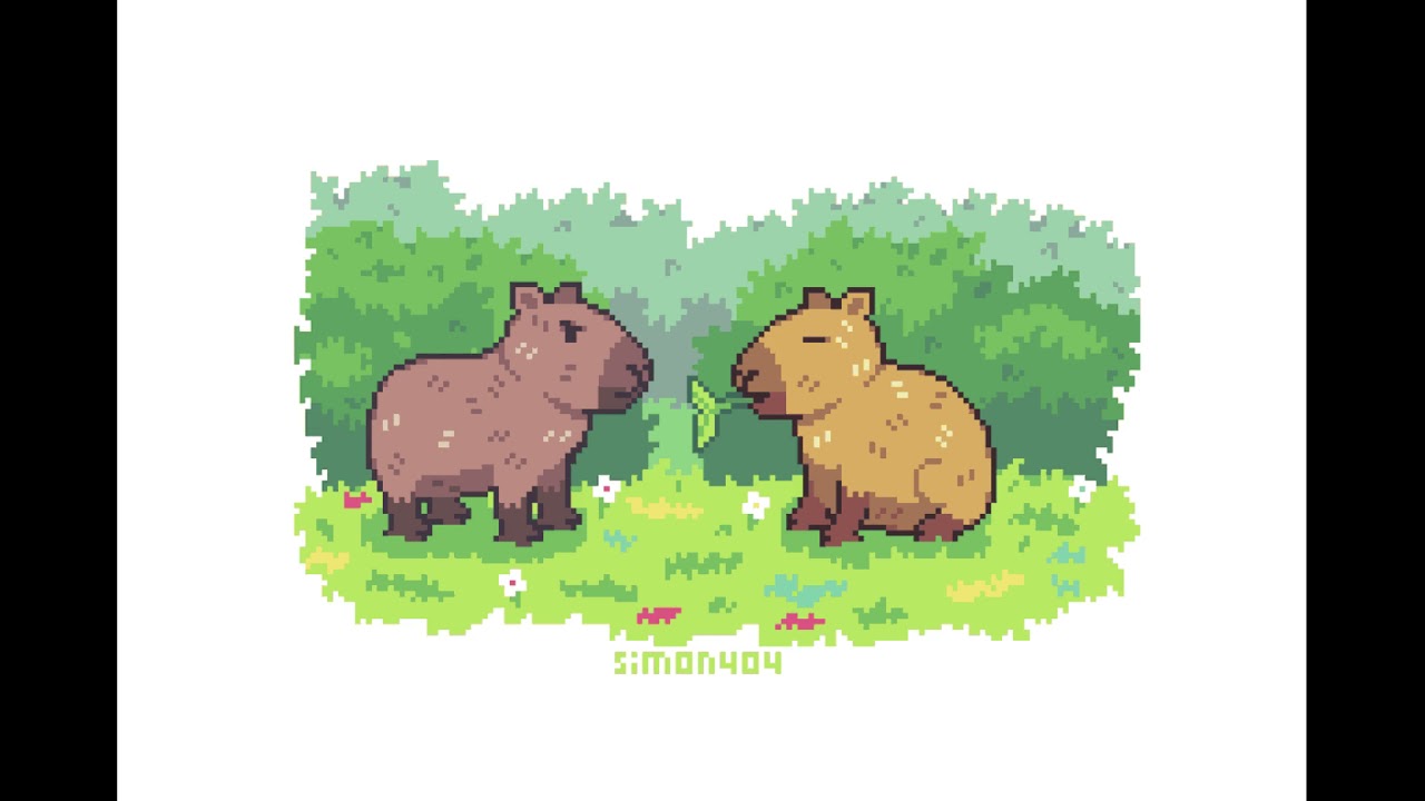 Рисунки по клеточкам капибара