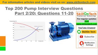 Top 200 Pump Interview Questions - PART 2/20: Questions 11-20 (with english subtitles) | Pump Curve