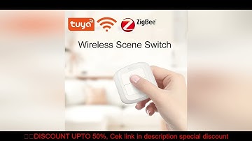 Tuya Wifi / Zigbee 2 Gang Wireless Hand -Remoter Scene Switch Button Controller Battery Powered Auto