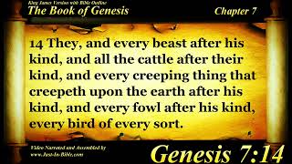 Genesis Chapter 7 - Bible Book #01 - The Holy Bible KJV Read Along Audio\/Video\/Text