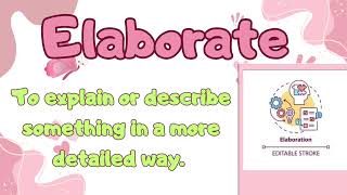 Word meaning of Elaborate with Sentence Example #wordmeaning #learnwordswithmeaning #wordoftheday 