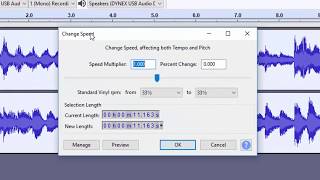 Audacity Effects: Speed, Echo, Volume