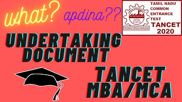 underatking cert |tancet 2020 updates |tancet new updates |tancet 2020 | infogirl tancet