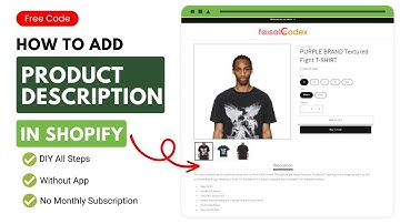 How To Show Product Description Under Product Images on Shopify