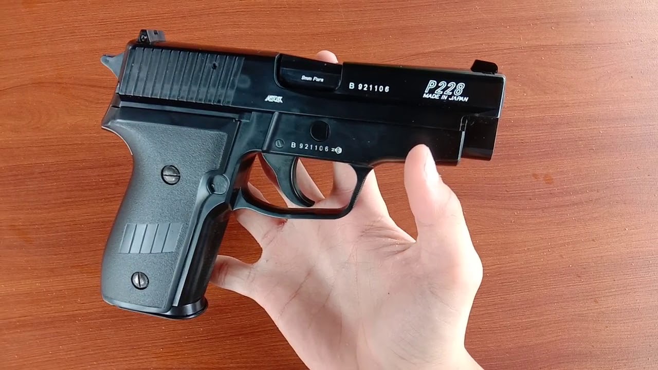 Review Airsoft Gun Tokyo Marui P228 Spring Airsoft Indonesia YouTube