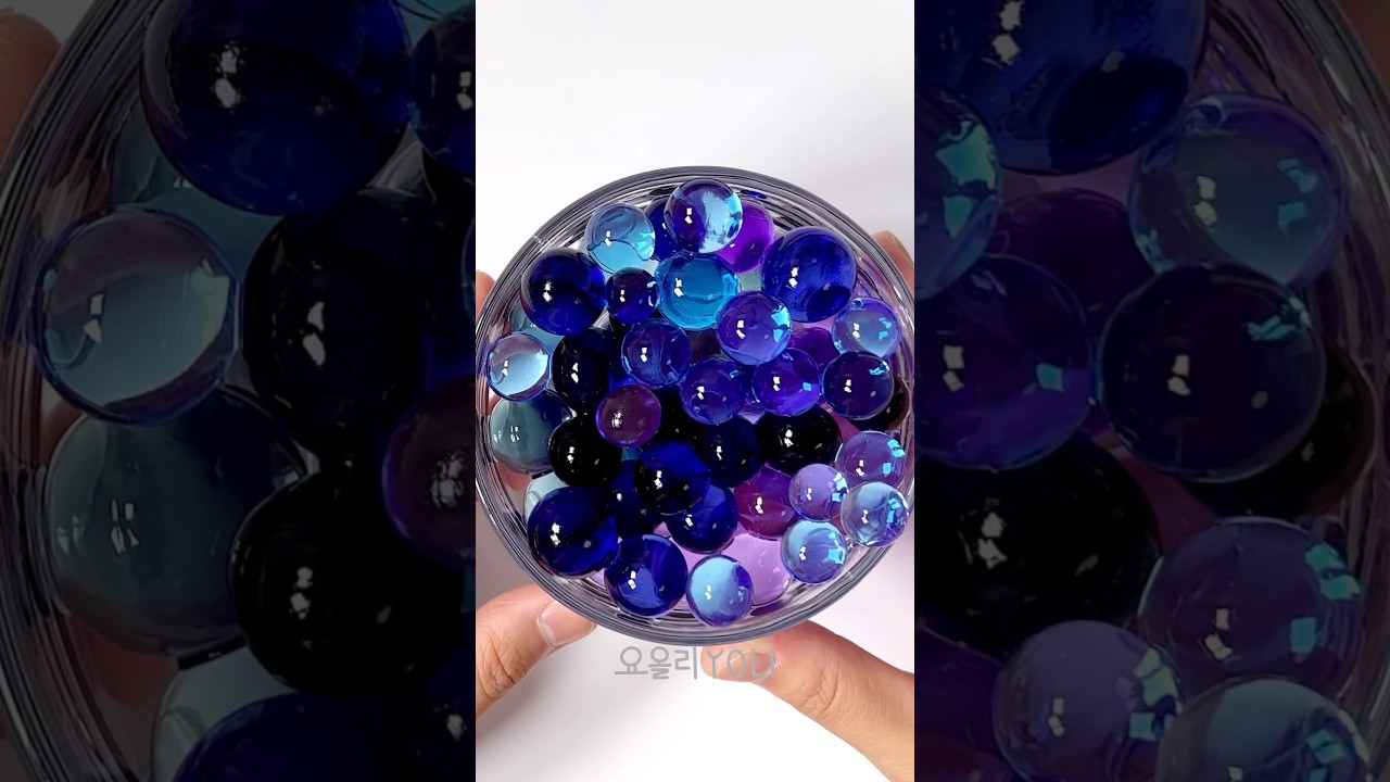 으깬 개구리알 밤하늘🌃 말랑이 만들기 - DIY Crushed Orbeez Night Sky Squishy with Nano Tape #shorts