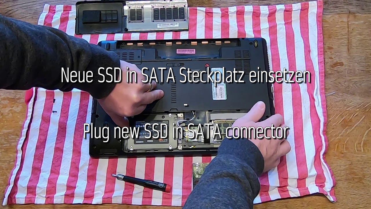 Update Acer Aspire 5741G SSD Einbau Arbeitsspeicher aufrüsten RAM upgrade