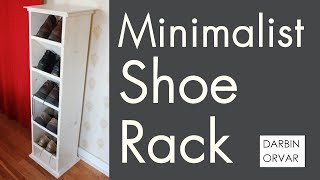 With just a $13 piece of pine I made this shoe rack. Get 10% off with this link! http://squarespace.com/darbinorvar Thanks to ...