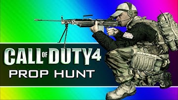 Call of Duty 4: Prop Hunt Funny Moments - First Blood, Claymore Tutorial, Yellow Crates! (CoD4 Mod)