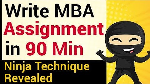 Finish MBA Assignment in 90 Minutes | MBA Assignment Writing Tips | Assignment Prime