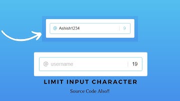 Limit Input Character In Html, Css, Javascript!! | Ashish Jha | #HTML #CSS #JAVASCRIPT