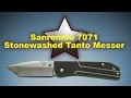 Sanrenmu 7071 Stonewashed Tanto Messer Folding Knife