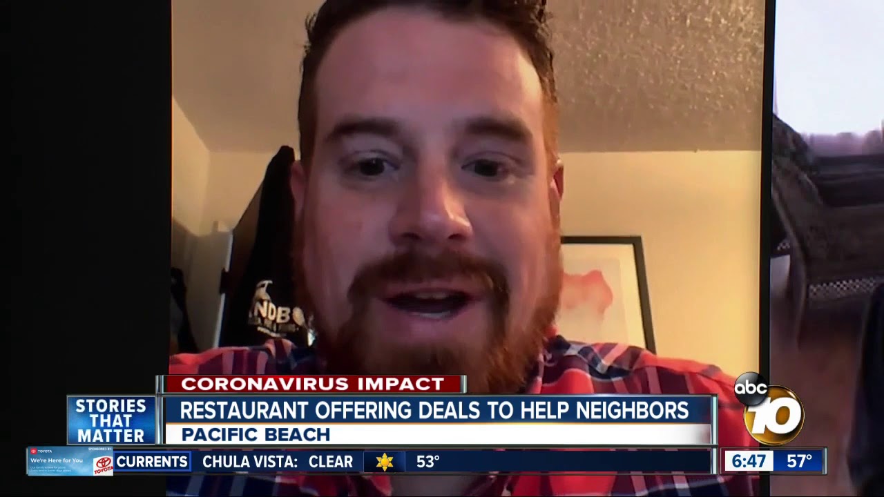 Pacific Beach restaurant offering deals to help neighbors YouTube