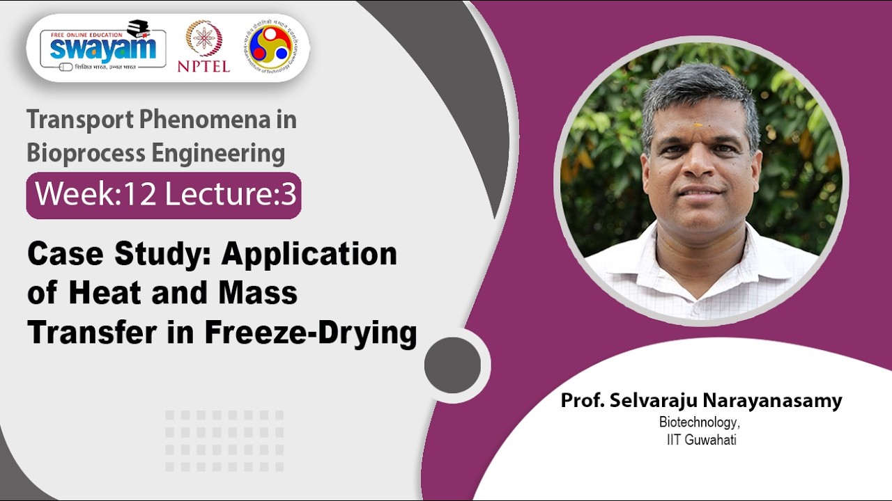 Lec 58: Case Study: Application of Heat and Mass Transfer in Freeze-Drying