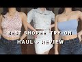 BEST Shopee Try-on Haul + Review | 12.12 ready?! (discount code, cropped tops, trousers, cute bags)