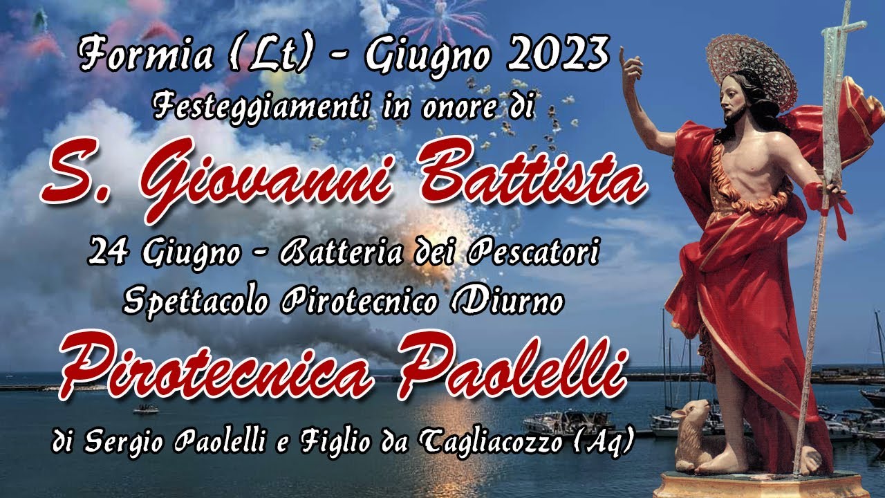 FORMIA (Lt) - San GIOVANNI BATTISTA 2023 - PIROTECNICA PAOLELLI (Daylight Show)