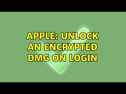 Apple: Unlock an encrypted DMG on login
