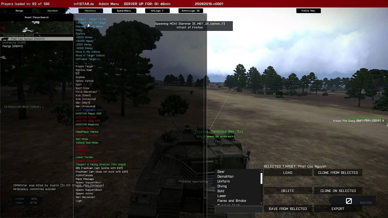 How to punish hackers on Arma 3 Exile