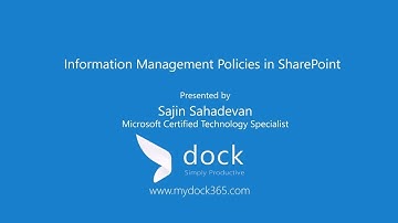 dock Training Web-Series - Information Management Policies in SharePoint