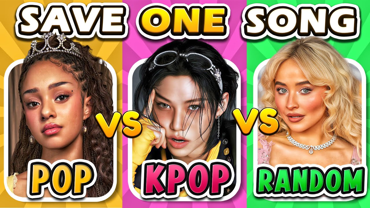 POP VS KPOP VS RANDOM 🎵 SAVE ONE SONG 🤩 | Music Quiz