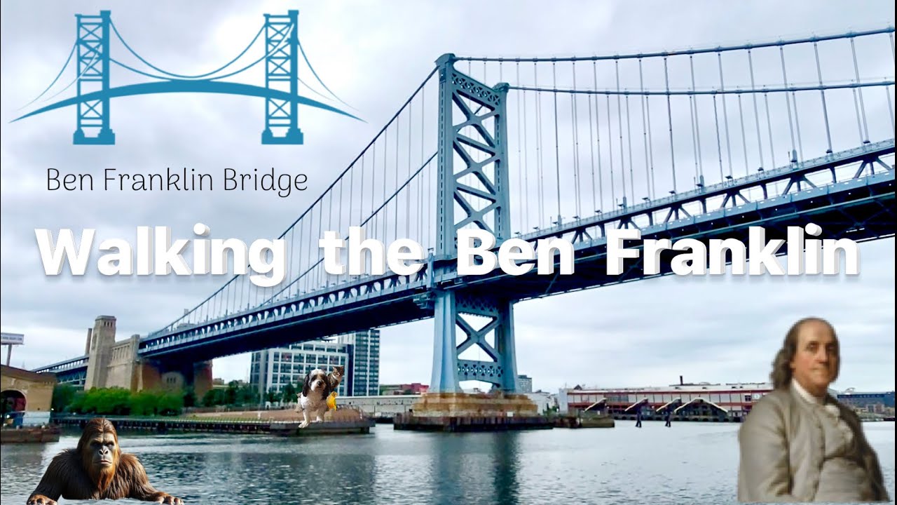Прогулка по мосту Бенджамина Франклина: от Камдена, Нью-Джерси, до Филадельфии, Пенсильвания