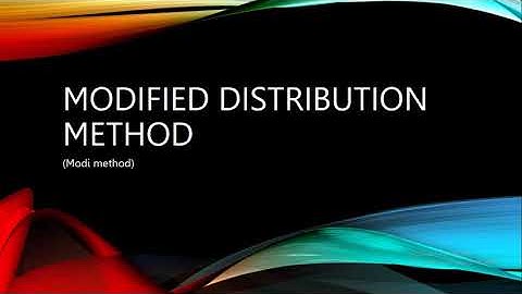#Tamilmath #Modimethod Modified distribution method | Modi method | Transportation problem in Tamil