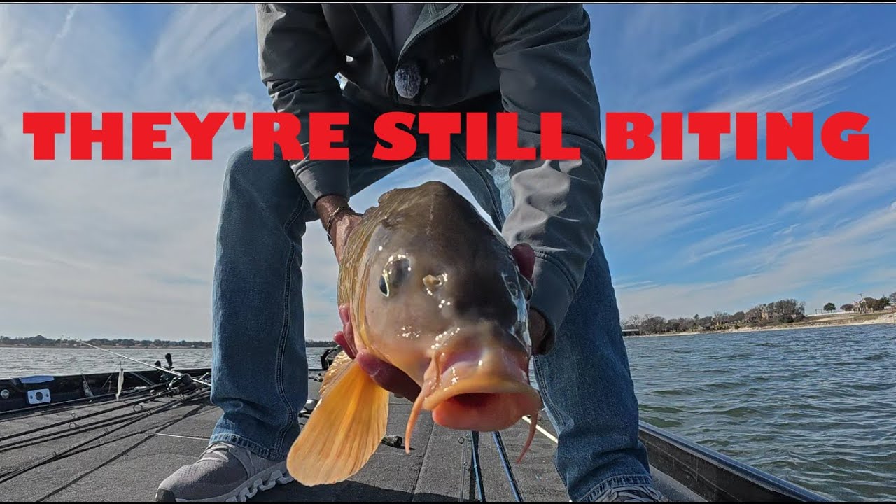 Cold water bass fishing.  They're still biting
