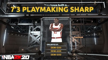 I made the FIRST DEMIGOD PlaySharp BUILD on NBA 2K20