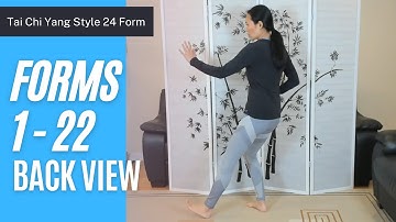 Tai Chi Yang Style 24, Forms 1-22 Back View Up to Apparent Closing with Verbal Cues