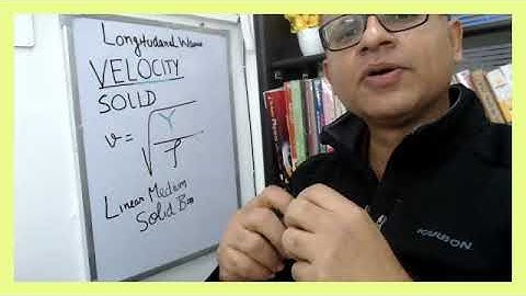 Waves Velocity of Sound using Elastic Properties