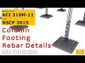 Column footing rebar details for singlestorey residential based from aci 318m11 and nscp 2015
