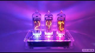 3-Tube NIXIE thermometer with humidity function+RGB led