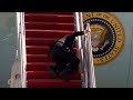 Biden Trips 3 Times and Falls Up Stairs to Air Force One