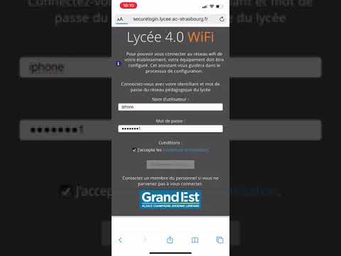 Grand Est - Lycée 4.0 - Connexion au Réseau Wifi - IOS - 1