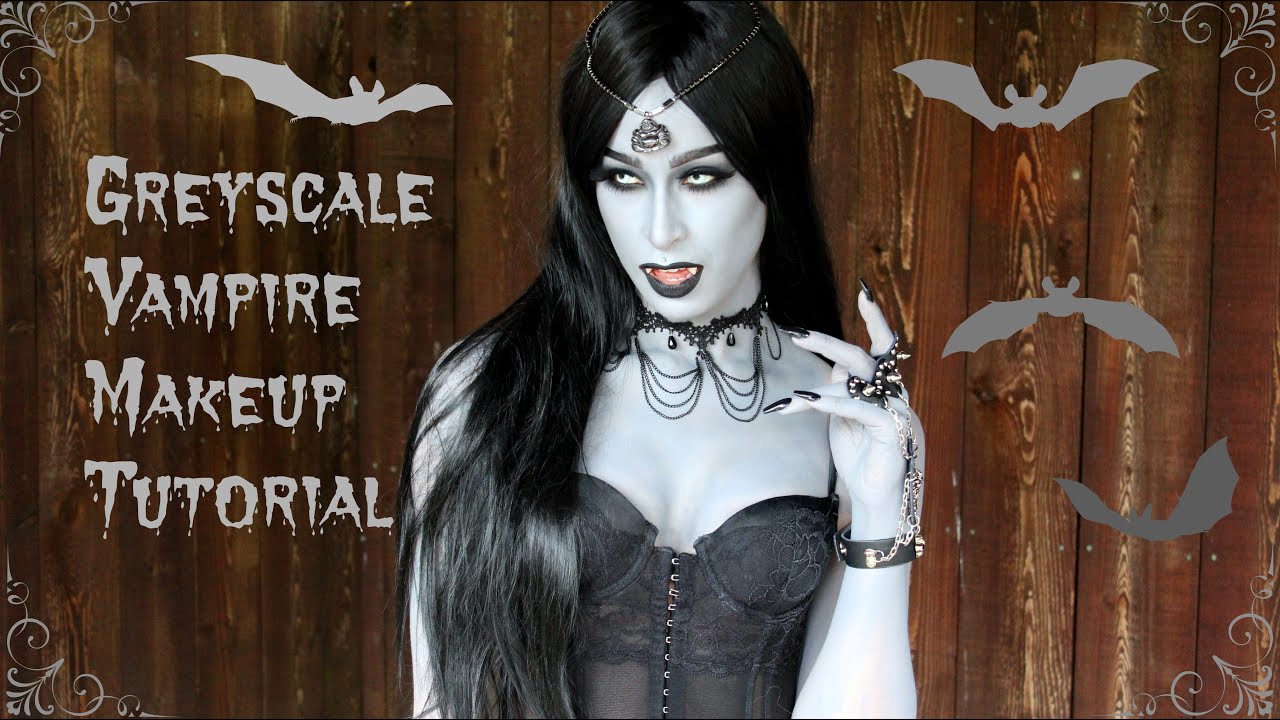 Grayscale Vampire Makeup Tutorial YouTube